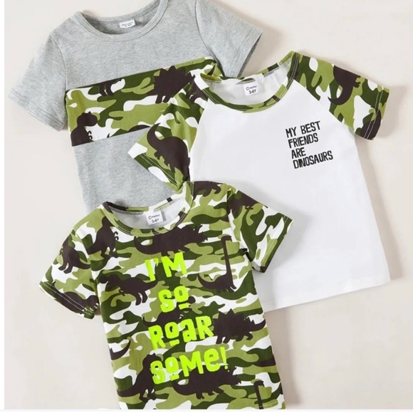 PatPat Other - Boys Set of 3 Camouflage Tees Green